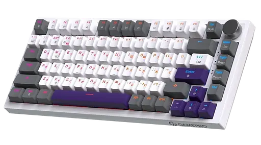 Клавіатура GamePro Genesis Warden MK160P RGB White/Grey - фото 2