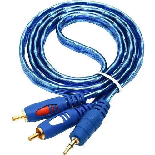 Кабель-переходник звуковой 3.5 мм M - 2xRCA M 5 м синий (S0706) - фото 1