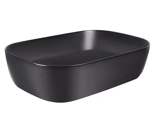 Комплект Qtap Robin: Раковина накладная прямоугольная 600x390x150 мм Matt Black + Донный клапан PU03 (QT132143PMBMBN47296) - фото 3