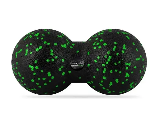 Набір для масажу та йоги PowerPlay PP_4094 EPP (Ролик 30*15 + 2-ва мячі) Green + гумка 5.5 кг (PP_4094_Green) - фото 4