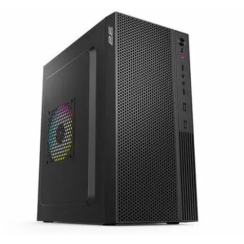 Корпус 2E TeamX (TMX03), чорний, 400 Вт, Mini Tower, для Micro ATX / Mini ITX, 2xUSB 2.0, макс. CPU - 145 мм / VGA - 220 мм, 1x80 - фото 1