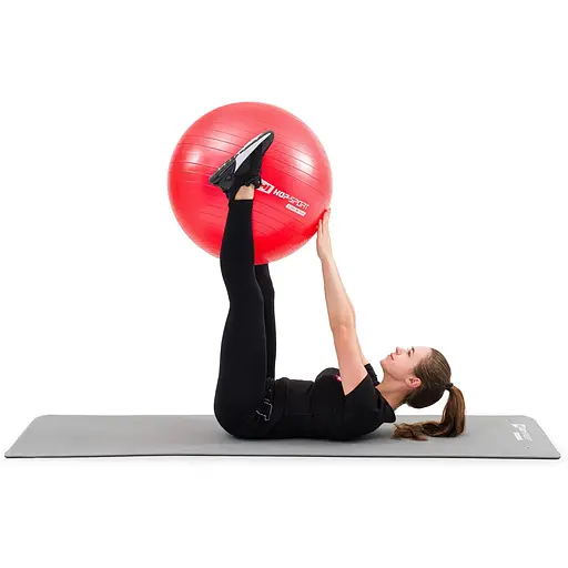 Фитбол Hop-Sport 65см красный + насос 2020 - фото 4