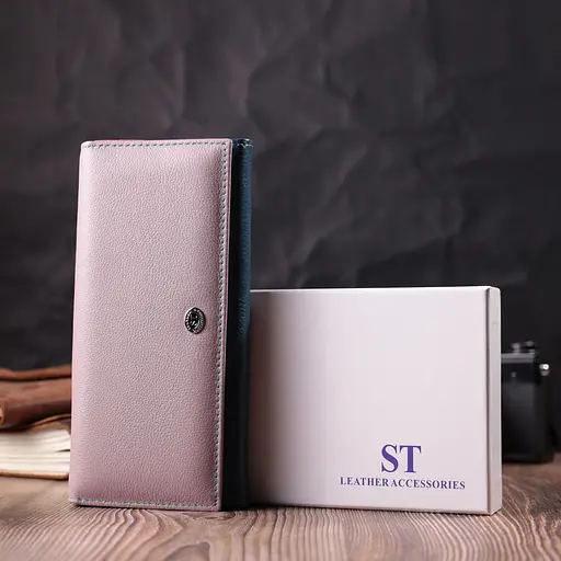 Кожаный женский кошелек ST Leather 18.5х9х3 см acs0028451 - фото 9