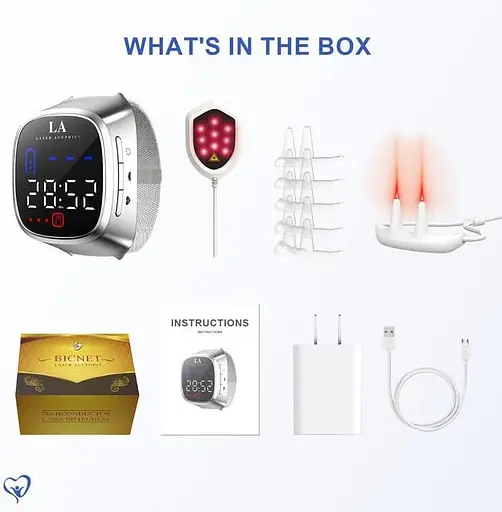 Наручные часы для холодной лазерной терапии, красный свет, терапевтическое устройство для облегчения боли - фото 2