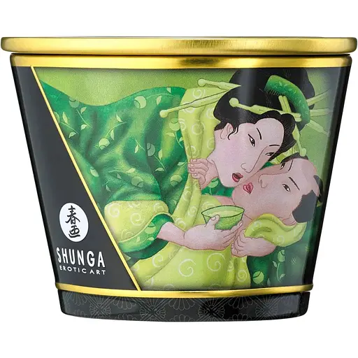 Масажна свічка Shunga Massage Candle зелений чай, 170 мл