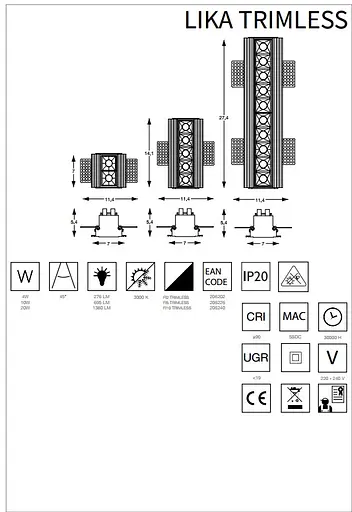 Точковий світильник Ideal Lux LIKA FI2 TRIMLESS (206202) - фото 4