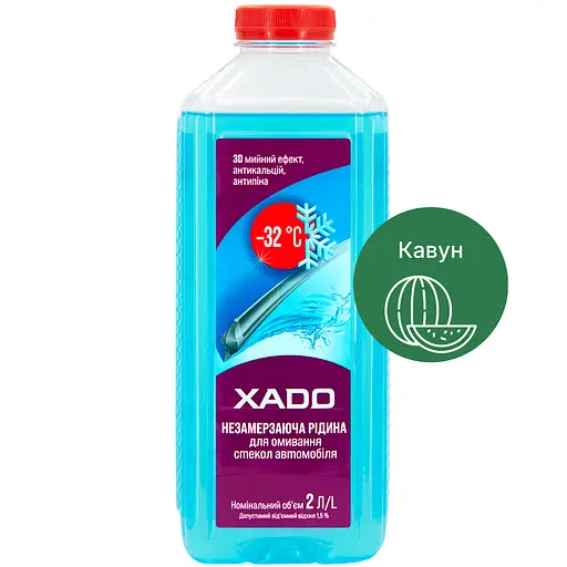 Незамерзаюча рідина для склоомивача XADO -32 °C Кавун 2 л