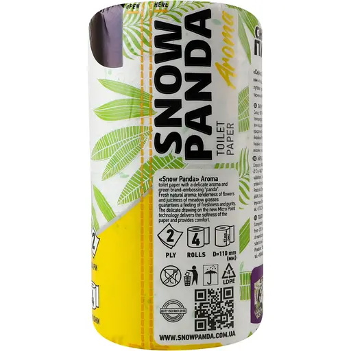 Двухслойная туалетная бумага Сніжна Панда Арома, 4 рулона - фото 2