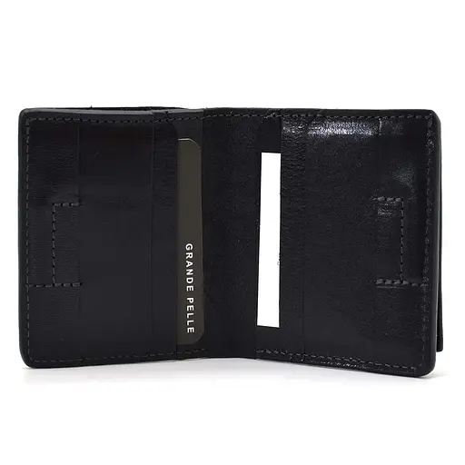Мужской кожаный кошелек Grande Pelle 10х10х2 см acs0029261 - фото 5