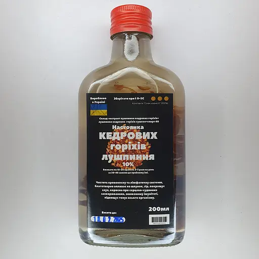 Настоянка на лушпинні кедрових горіхів 200 мл - фото 1