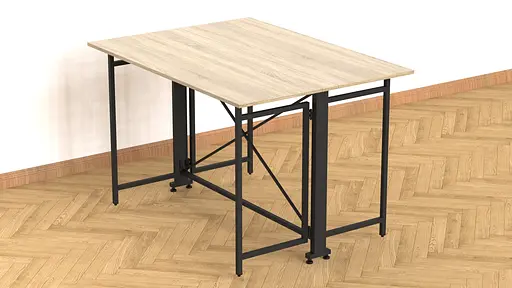 Стіл-книжка трансформер Оріон 3 Ferrum-decor 750x1150x880 Чорний метал ДСП Дуб Сонома 16 мм (FRD-105084) - фото 9