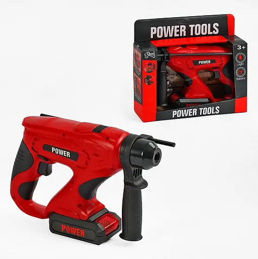 Дрель T 1805, звук, подсветка, 3 насадки, на батарейках, в коробке (6981848400297) - фото 1