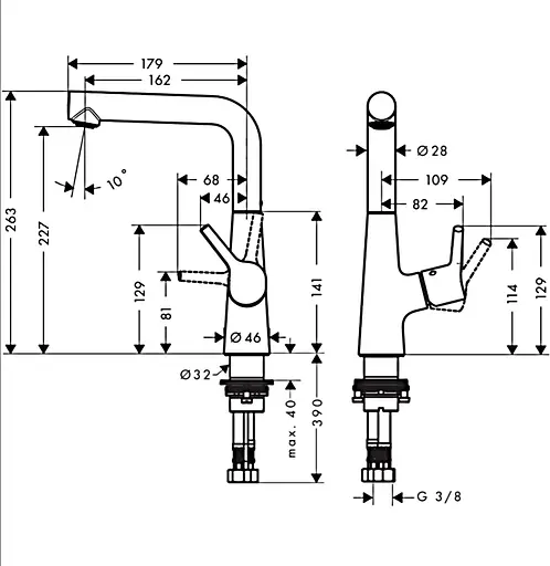 Змішувач Hansgrohe Talis S 210 для умивальника з донним клапаном та поворотним виливом 72105000 Хром - фото 2
