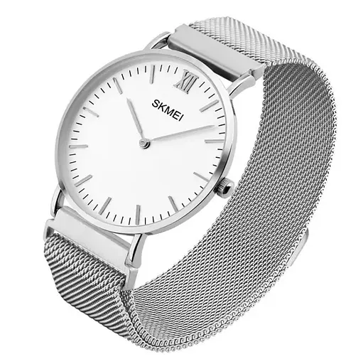 Наручные часы Skmei 1318 серебристые на магнитной застежке - фото 3