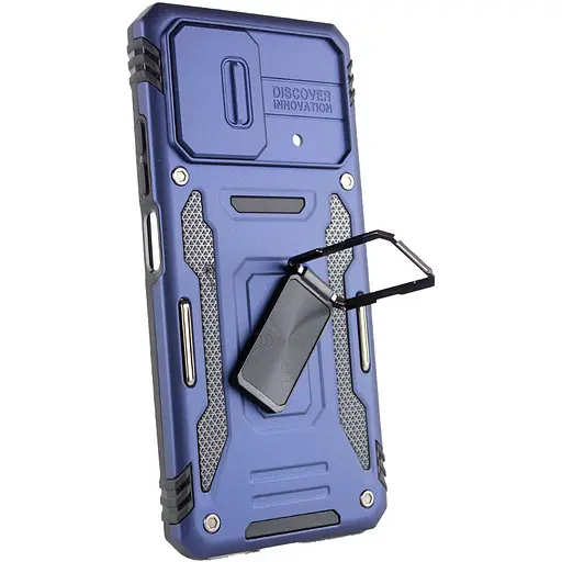 Ударопрочный чехол Camshield Army Ring для Xiaomi Poco X5 5G / Note 12 5G Синий / Navy - фото 4