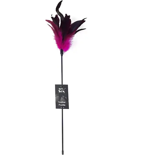 Лоскітка Art of Sex - FeaTher Paddle темно-рожева - фото 3