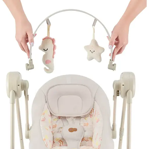 Кресло-качели Kinderkraft Swingee Beige (KBSWIN00BEG0000) - фото 3