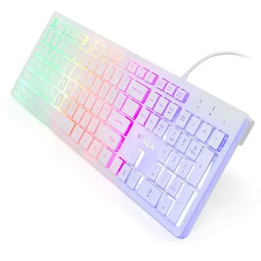 Клавіатура Vinga KB410 White (KB410 White) - фото 2