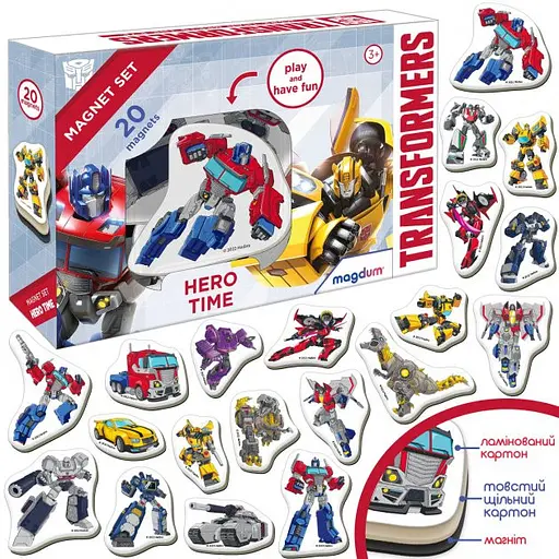 Набір магнітів Трансформери. Час героїв Magdum МЕ 5031-41 - фото 3