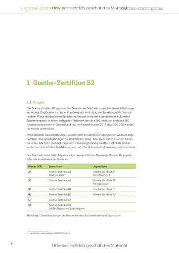 Goethe-Zertifikat B2. Prufungsziele Testbeschreibung fur Jugendliche und Erwachsen - фото 5