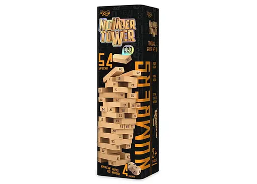 Настольная игра Danko Toys Джанга Number Tower (укр.) (NT-01U)