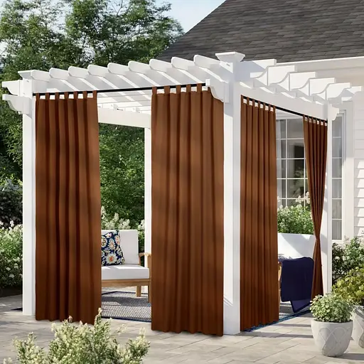 Штора уличная водонепроницаемая для беседки (2 х 1.45 м) Коричневый - фото 3