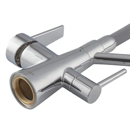 Смеситель для кухни на две воды с гибким изливом Koer KB-72003-01 KR3375 Хром - фото 6