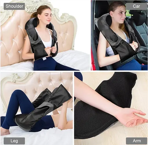 U-подібний масаж Шиацу Lehiko Електричний (6 кнопок) Бежевий - фото 5