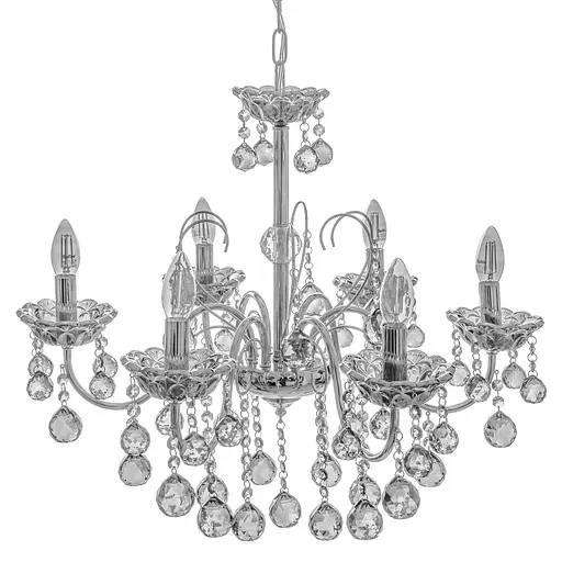 Люстра подвесная Brille хрустальная E14 40W (BCL-681S/6) - фото 4