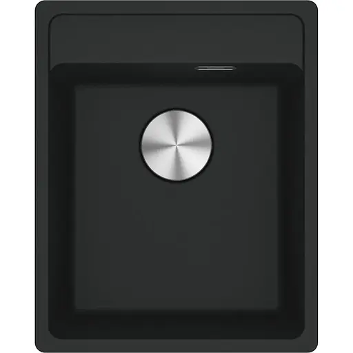 Кухонна мийка Franke Maris, фраграніт, прямокутник, без крил, 410х510х200мм, чаша - 1, врізна, MRG 610-37 TL, чорний матовий