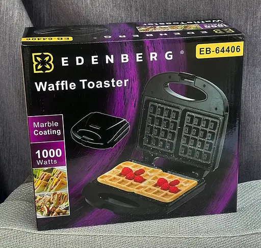 Электровафельница Edenberg EB-64406 с мраморным покрытием для толстых бельгийских вафель 1000Вт - фото 7