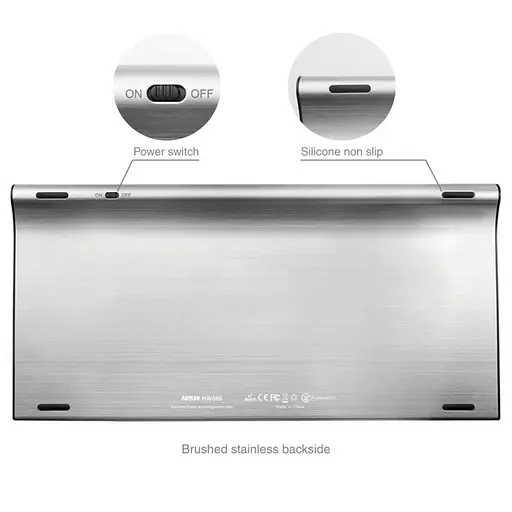 Arteck HW086MW162 2.4G Бездротова клавіатура та миша Combo Ультракомпактна тонка неіржавка повнорозмірна клавіатура й ергономічна - фото 2