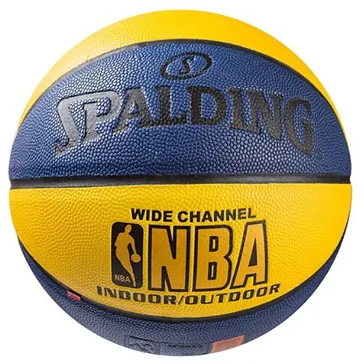 Мяч баскетбольный Spalding NBA №7 сине-желтый NE-BAS-1500