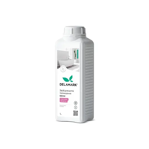 Засіб для миття та очищення ванної з квітковим ароматом, DeLaMark 1 л - фото 1