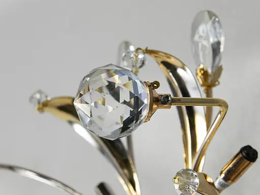 Настінний світильник 9466 золото-білий з кристалами - фото 2