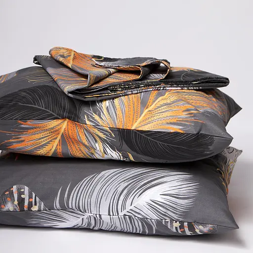 Постельный набор Moon&Star (простыня 180х220 см + 2 наволочки 50х70 см) Бязь Gold Люкс Mystic Feathers - фото 3