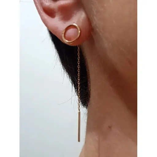 Золоті сережки-протяжки Харківська ювелірна фабрика. 700724-С - фото 2