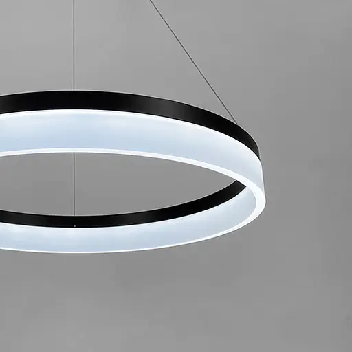 Современная LED люстра в черном каркасе Ø 80 см Ст. M 2702-800 BK | Line F - фото 5