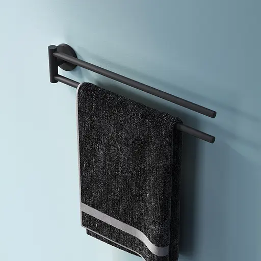 Подвійна вішалка-вертушка для рушників AM.PM X-Joy black A85A32622 Чорний матовий - фото 3