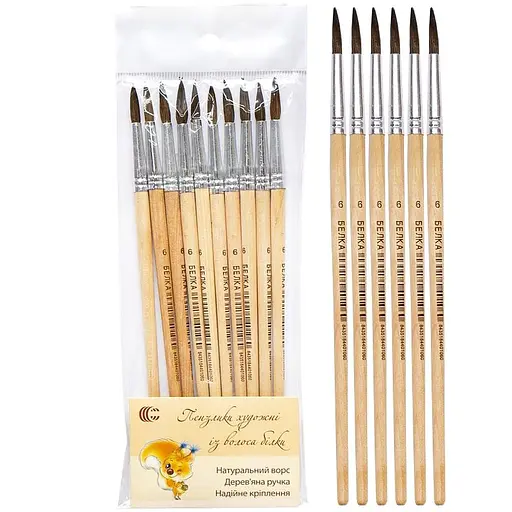 Кисточка художественная "Белка №6" COLOR-IT 89597 1 Шт - фото 1