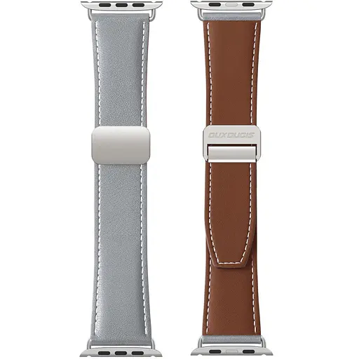 Ремешок Dux Ducis Genuine Leather для Apple Watch 42(ser.1-3)/44/45/46/49mm Grey - фото 2