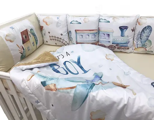 Дитячий набір Moontime у ліжечко "Паровозик" - фото 2