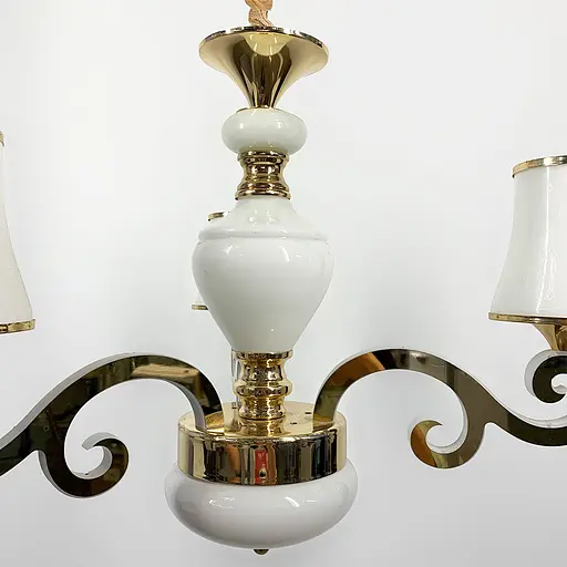 Люстра со светодиодным золотым корпусом и 3 белыми плафонами Line.F 86607/3 GD - фото 6