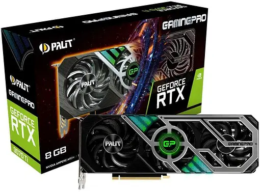 Видеокарта Palit RTX 3070Ti 8Gb GamingPro (NED307T019P2-1046A) (GDDR6X, 256 bit, PCI-E v4.0) Б/у - фото 4