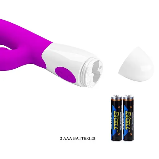 Вібратор-кролик Pretty Love Cerberus Licking Vibrator 20.6 см фіолетовий - фото 6