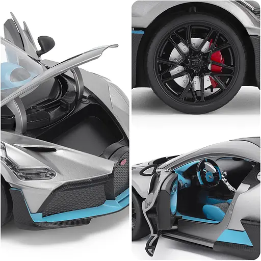 Автомодель - Bugatti Divo сірий 1:18 (250940BDGY) - фото 8