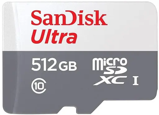 Карта пам'яті SanDisk Ultra microSDXC 512GB 100MB/s Class 10 UHS-I, EAN: 0619659196622 - фото 1