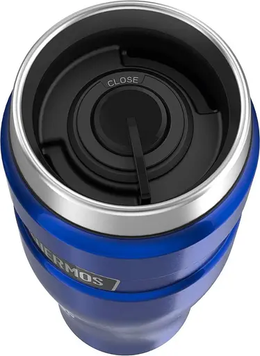 Термокружка без ручки Thermos 0.47 л Stainless King Travel Metallic Blue (160027) - фото 3