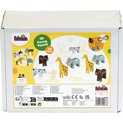 Магнитный пазл о животных Klein Early Steps 8 животных (0066) - фото 8