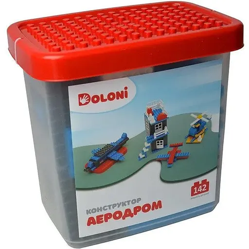 Конструктор Аеродром Doloni 013888/33 в пластиковому боксі 142 деталі - фото 1